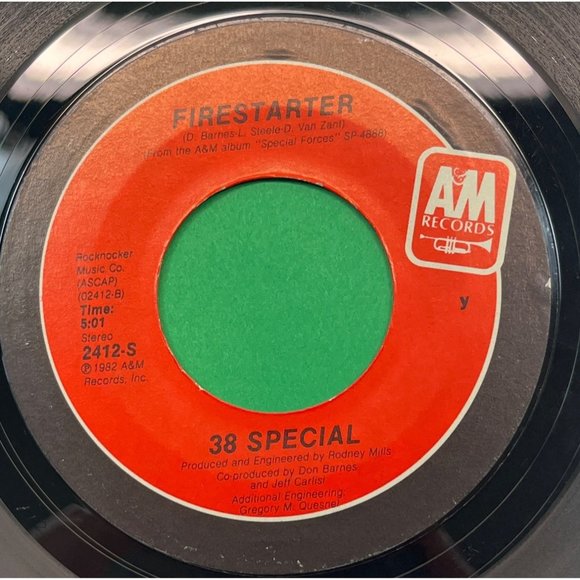 38 Special Caught Up In You / Firestarter 45 Classic Rock A&M 2412 - Picture 2 of 4